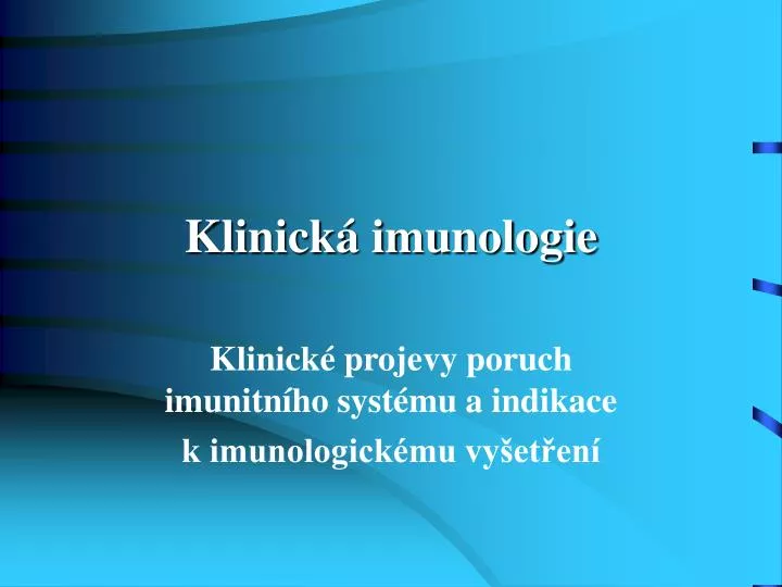 klinick imunologie