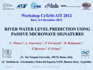 RIVER WATER LEVEL PREDICTION USING PASSIVE MICROWAVE SIGNATURES