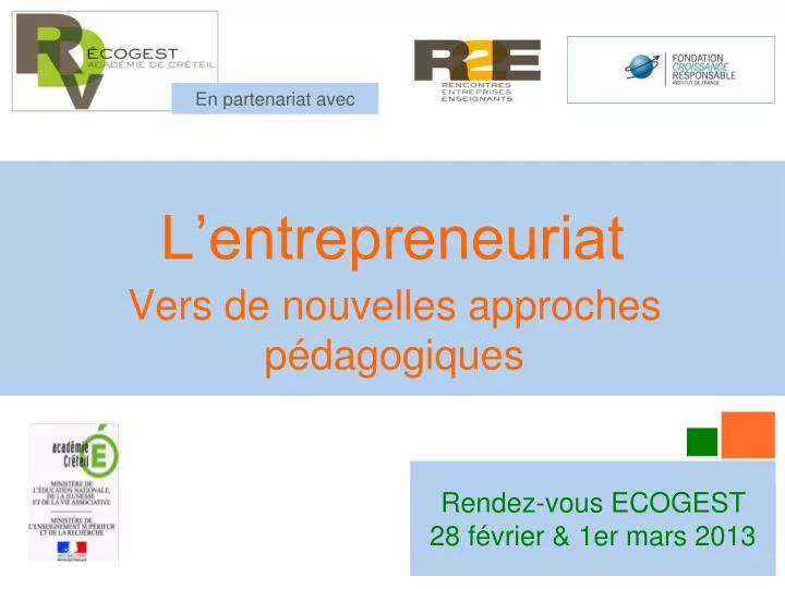 l entrepreneuriat