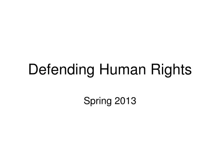 defending human rights