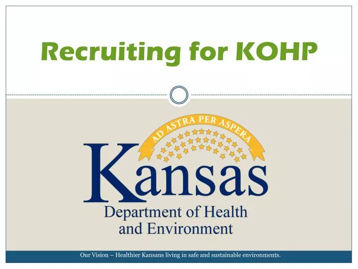 recruiting for kohp