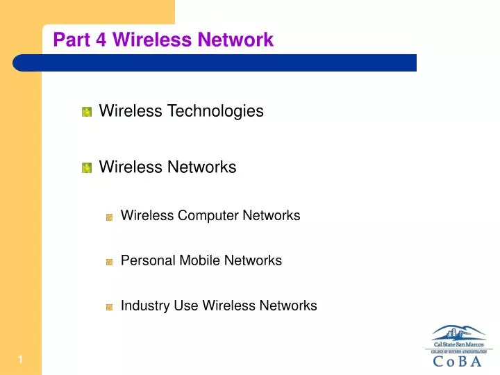 part 4 wireless network