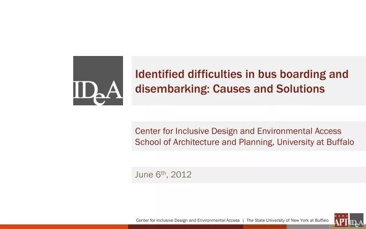 identified difficulties in bus boarding and disembarking causes and solutions