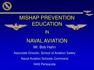 Mr. Bob Hahn Associate Director, School of Aviation Safety Naval Aviation Schools Command