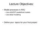 eQUEST Simulation for AHU Modeling and System Integration - slide 1
