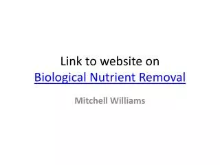 Link to website on Biological Nutrient Removal