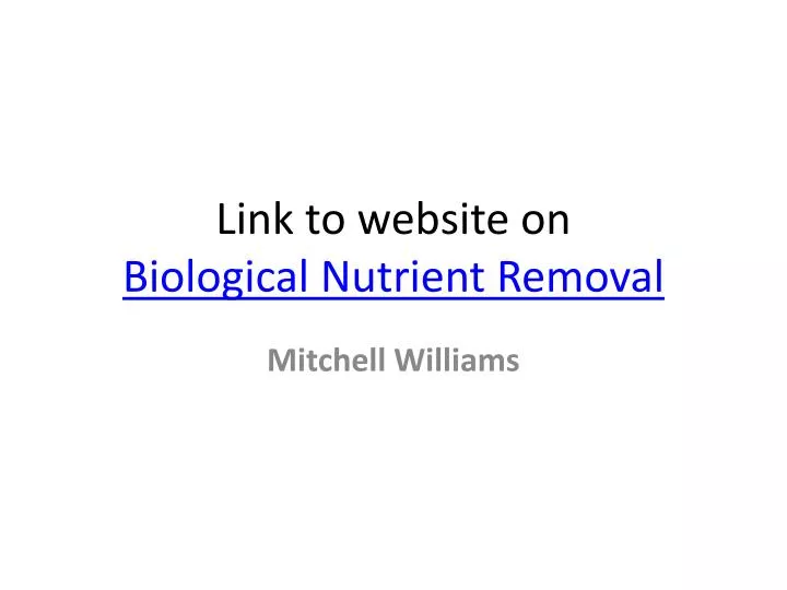 link to website on biological nutrient removal