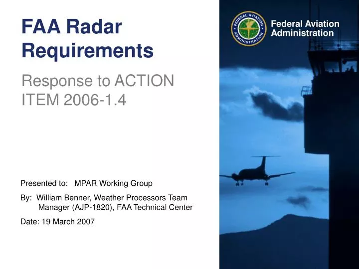 faa radar requirements