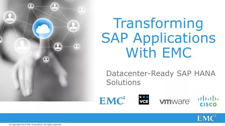 transforming sap applications with emc