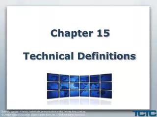 Chapter 15 Technical Definitions