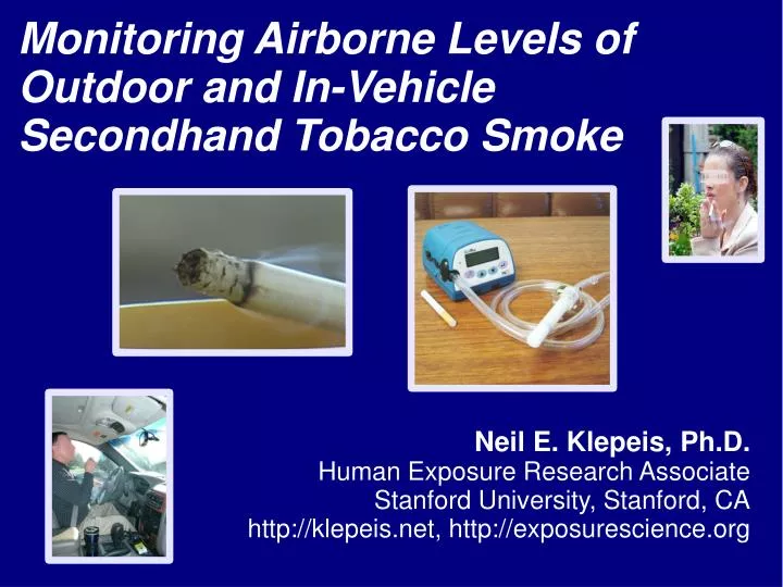 monitoring airborne levels of outdoor and in vehicle secondhand tobacco smoke
