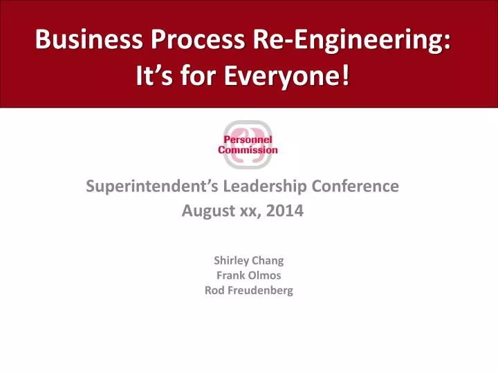 business process re engineering it s for everyone