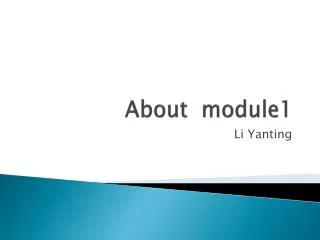 About module1