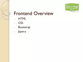 Frontend Overview