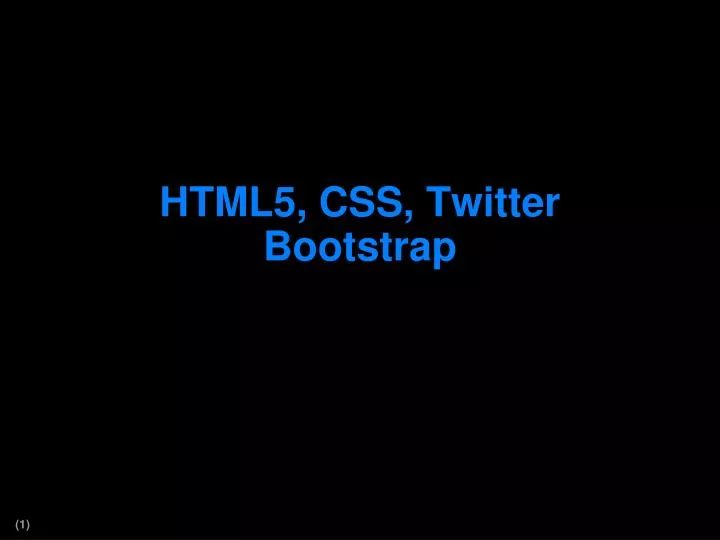 html5 css twitter bootstrap