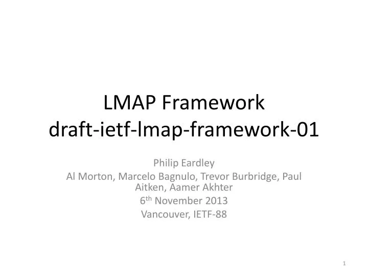 lmap framework draft ietf lmap framework 01