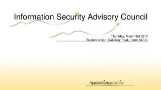Information Security Advisory Council