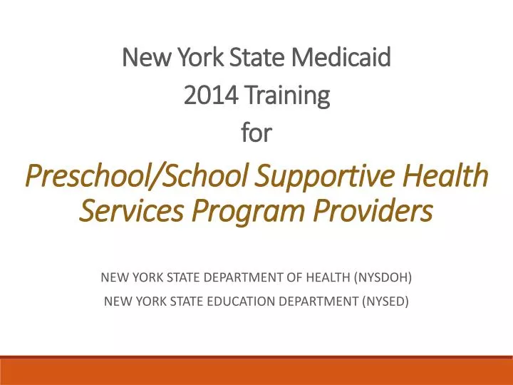 preschool school supportive health services program providers