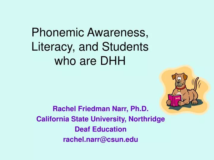 phonemic awareness literacy and students who are dhh