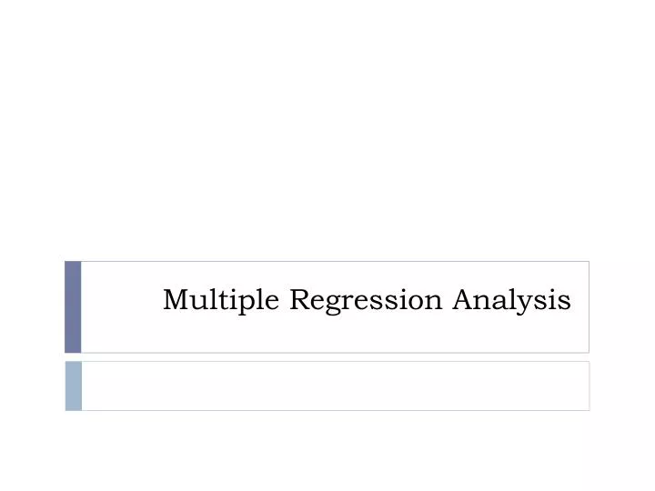 multiple regression analysis