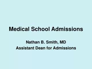 Medical School Admissions