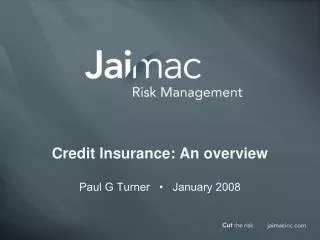 Credit Insurance: An overview