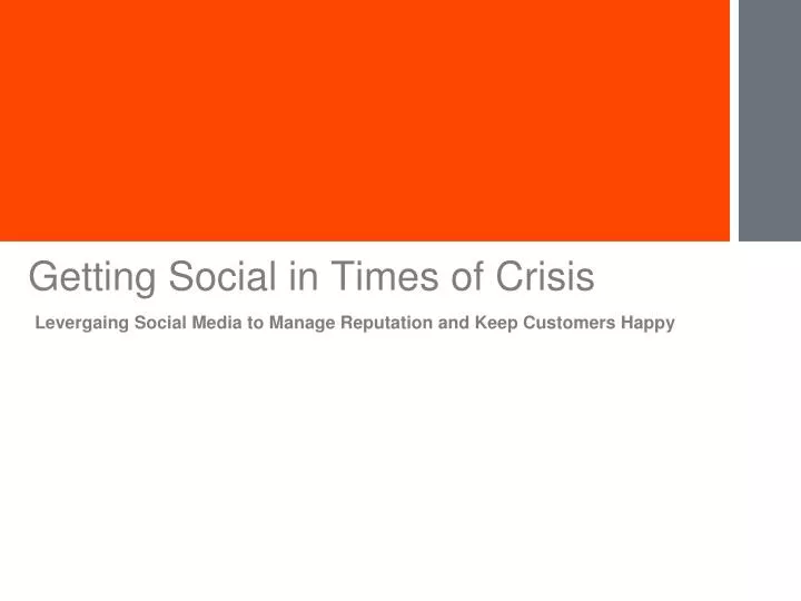 getting social in times of crisis