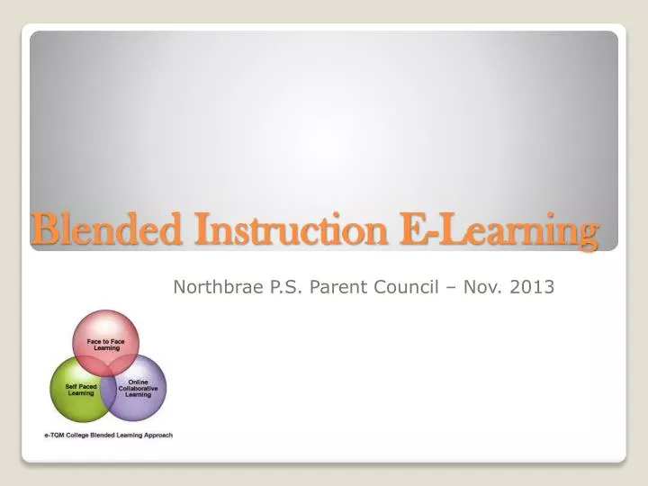 blended instruction e learning