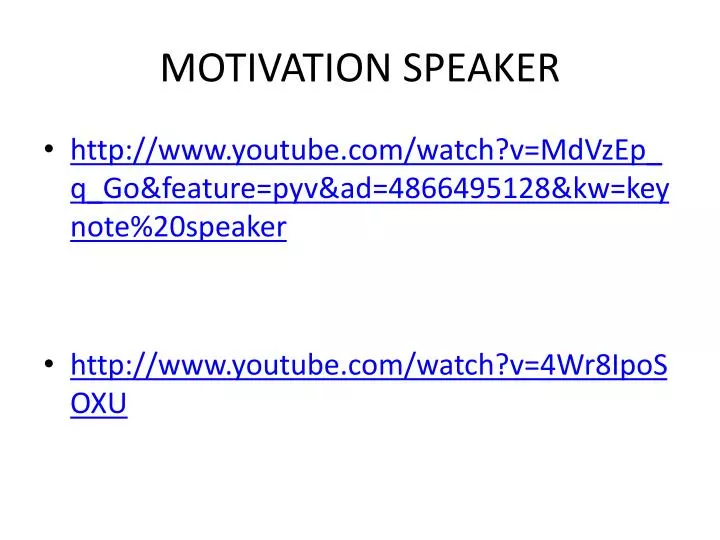 motivation speaker