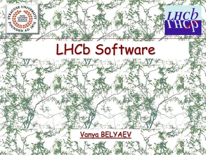 lhcb software