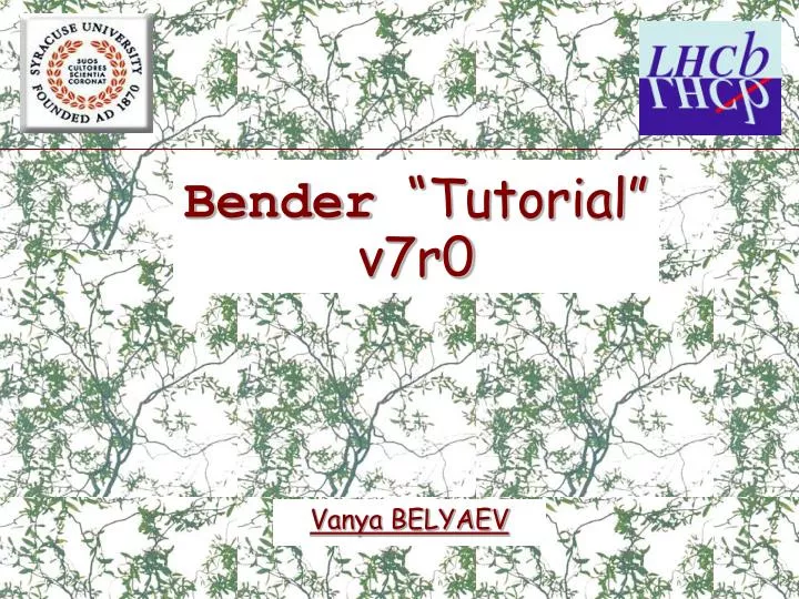 bender tutorial v7r0