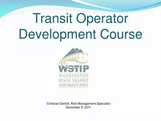 Transit Operator Development Course