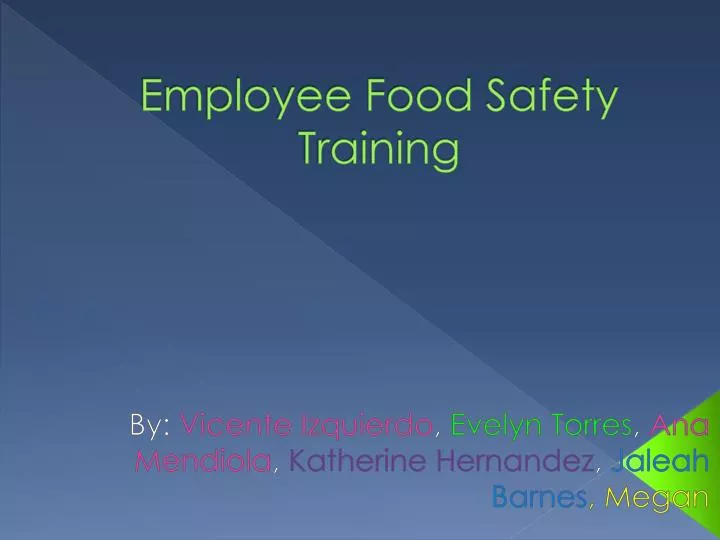 employee food safety training