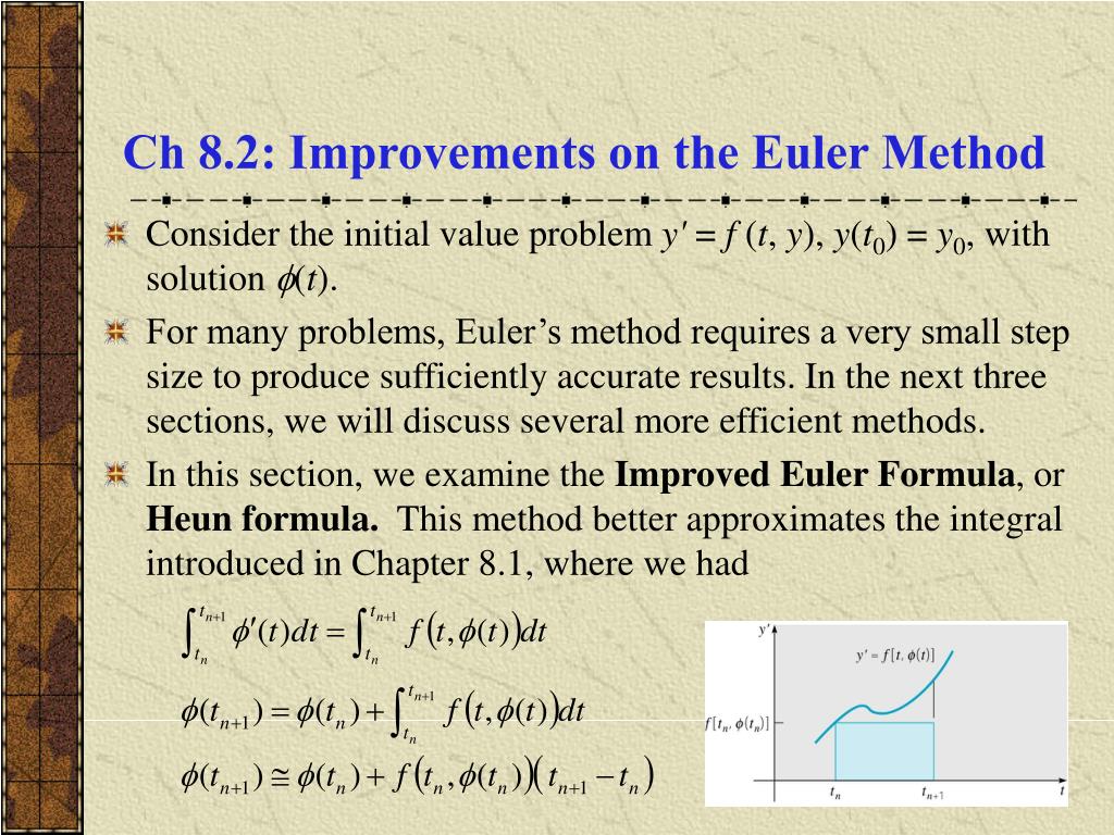PPT - Ch 8.2: Improvements on the Euler Method PowerPoint Presentation ...