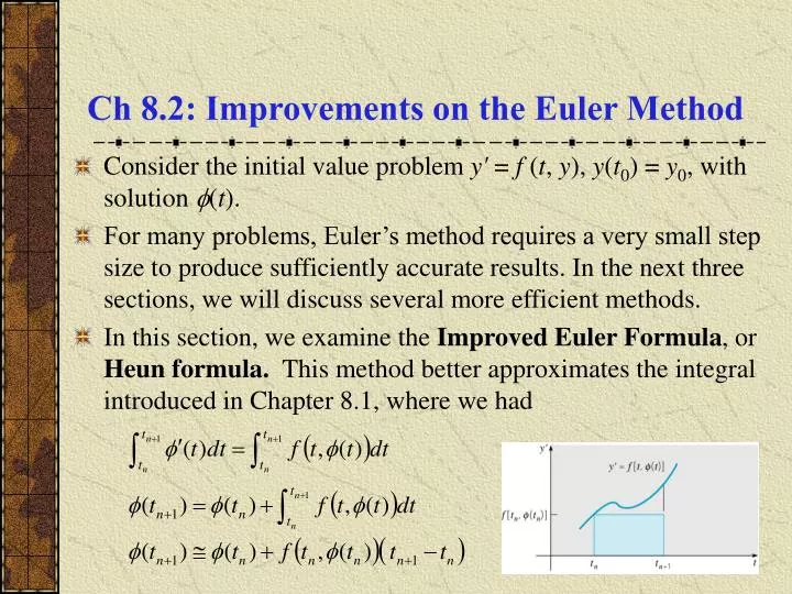 ch 8 2 improvements on the euler method