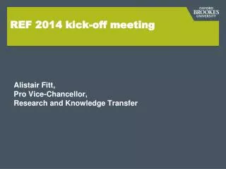 REF 2014 kick-off meeting