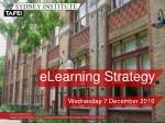 eLearning Strategy - slide 1