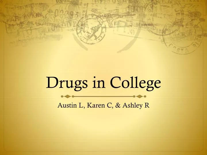 drugs in college