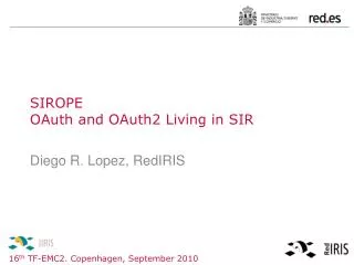 SIROPE OAuth and OAuth2 Living in SIR