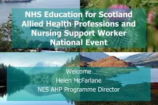 NHS Education for Scotland Allied Health Professions and Nursing Support Worker National Event