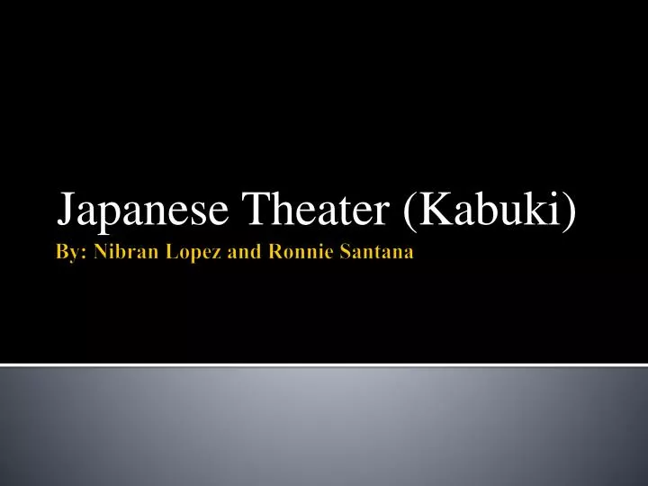 japanese theater kabuki