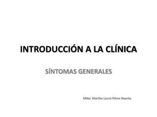 introducci n a la cl nica