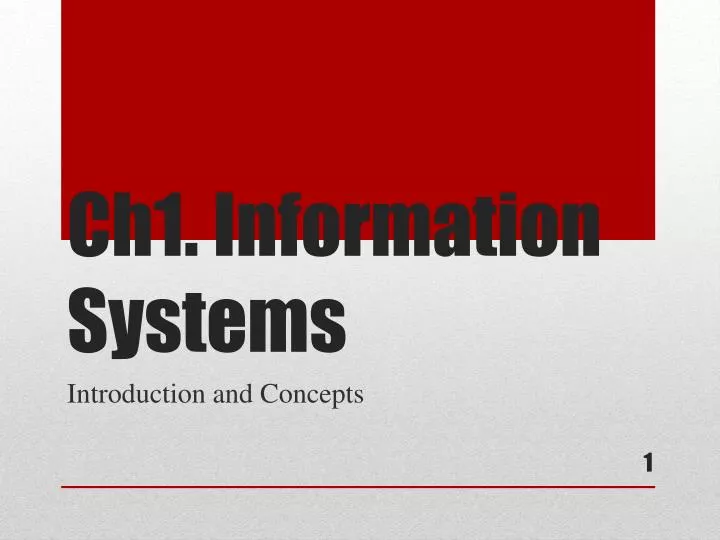 ch1 information systems