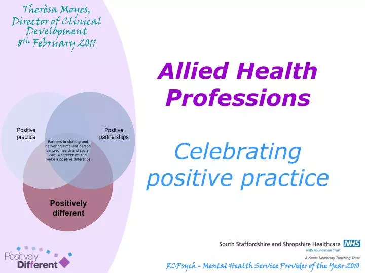 allied health professions celebrating positive practice