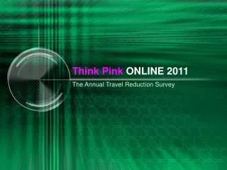 Think Pink ONLINE 2011