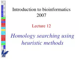 Homology searching using heuristic methods