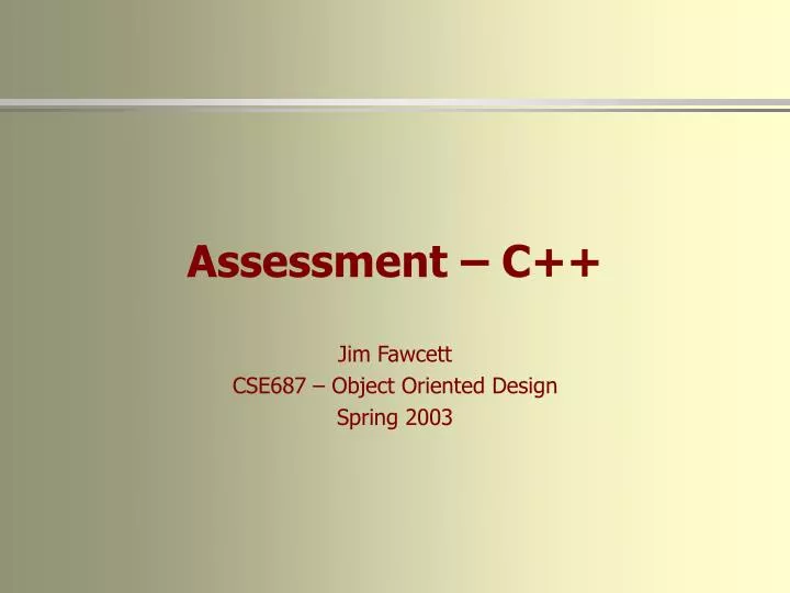 assessment c
