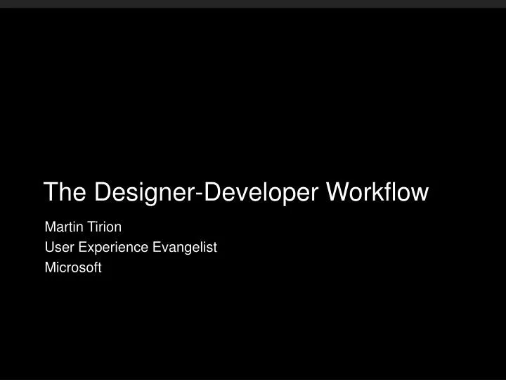 the designer developer workflow