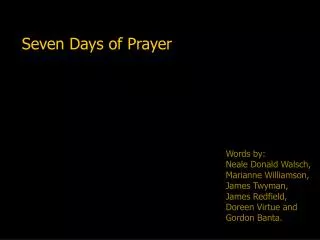 Seven Days of Prayer