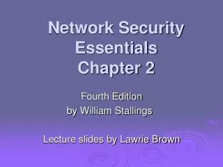 Network Security Essentials Chapter 2